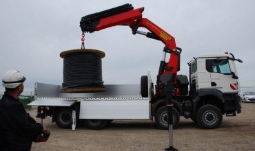 Palfinger dizalica na gradilištu najvećeg vetroparka u Srbiji